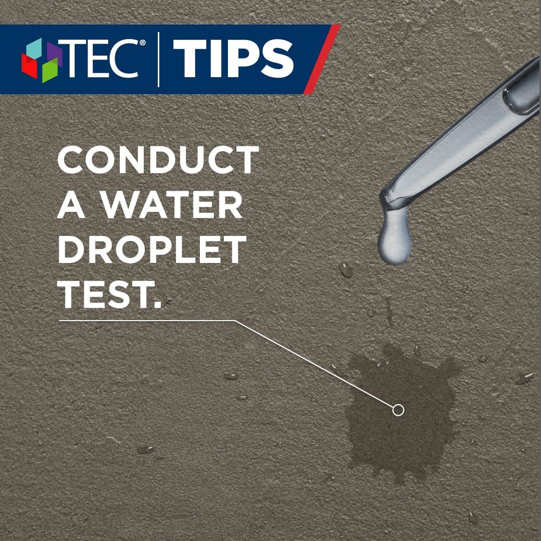 TEC tip - water droplet test